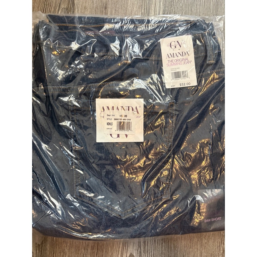 GV‎ Amanda The Original Slimming Jean 24W Short Dark Wash Denim